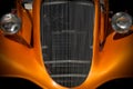 Mysterious Orange Antique Hot-Rod Front Grill Royalty Free Stock Photo