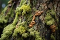 Mysterious Overgrown lichen stone. Generate Ai Royalty Free Stock Photo