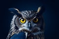 Mysterious Owl with Librarian\'s Glasses Portrait. Generative AI illustration