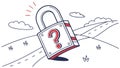Mysterious Padlock, Security Question Concept. vector design Generative AI Royalty Free Stock Photo