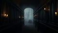 Mysterious Pathway to Foggy Forest: Low-Poly Dark Fantasy Car Scene