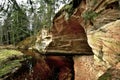 The mysterious Patkula Cave near Vaidava on the shore of Strikupe.