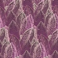 Mysterious pattern with dark red tropical leaves Royalty Free Stock Photo
