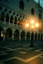 Mysterious plazza in the evening in Venice Royalty Free Stock Photo
