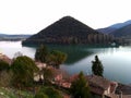 The mysterious pyramid of Piediluco lake