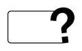 Mysterious question mark inside a rectangular frame Royalty Free Stock Photo