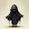 Mysterious Robed Creature: A Dark And Gothic 2d Game Art Royalty Free Stock Photo