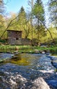 Mysterious ruin on a raging river