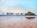 The mysterious scene in Salt Lake. Tunisia Royalty Free Stock Photo