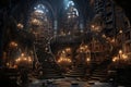 Mysterious shadow libraries in Fantasy - Generative AI