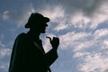 Mysterious Sherlock Holmes Statue Royalty Free Stock Photo