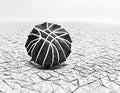 Dance of the Shadows with a paper basketball. Generative AI