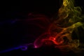 Mysterious smoke form with colour gradient Royalty Free Stock Photo