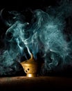 Mysterious smoke from a lamp