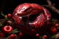 Mysterious Snake apple sin temptation. Generate ai