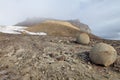 Mysterious stones of Champ Island in Arctic