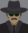 Mysterious Stranger in Stetson Royalty Free Stock Photo