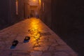 Mysterious street at dusk, Dubai