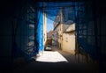 Mysterious streets of Lisbon. Portugal.