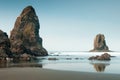 Mysterious Surf at Cannon Beach Oregon Royalty Free Stock Photo