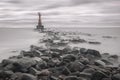 Mysterious water and rocky shore