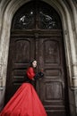 Mysterious woman in Victorian dress Royalty Free Stock Photo