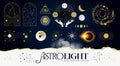 Mysterious Zodiac Astrology and Astronomy Signs And Symbols Royalty Free Stock Photo