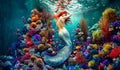 A beautiful mermaid generated by AI