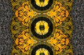 Mysteriously digital art design of interlocking circles Royalty Free Stock Photo