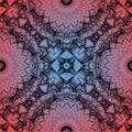 Mysteriously digital art design of interlocking pattern