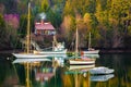 Boats in Mystery Bay, Nordland, WA Royalty Free Stock Photo