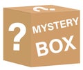 Mystery box on white background. Mystery contest box sign. lucky prize symbol. flat style