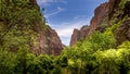 Mystery Canyon and the The Narrows where the Virgin River carved its way through the Sandstone Mountains of Zion National Park