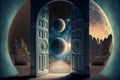 mystery door way to multi parallel universes Royalty Free Stock Photo