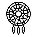 Mystery dream catcher icon, outline style Royalty Free Stock Photo