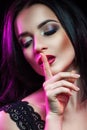 Mystery evening makeup Royalty Free Stock Photo