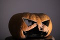 Mystery of halloween. halloween pumpkin with evil face share mystery mood. jack o lantern scary pumpkin. I was so scared