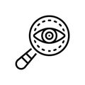 Black line icon for Mystery, secret and secrecy