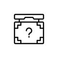 Mystery icon. Simple line, outline vector elements of video game icons for ui and ux, website or mobile application