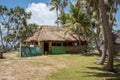 Mystery Island Hut and Signage Royalty Free Stock Photo