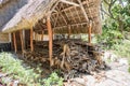 Grass Hut and Shelter on Mystery Island Royalty Free Stock Photo