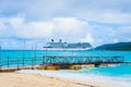 Mystery Island, Vanuatu pier Royalty Free Stock Photo