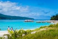 Mystery Island, Vanuatu pier Royalty Free Stock Photo