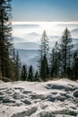 Mystery mountains in the winter