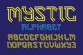 Mystic alphabet. Gaming stylized font. Isolated english alphabet