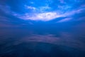 Mystic blue sea horizon view Royalty Free Stock Photo