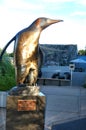 Mystic connecticut penguine statue marine exibition Royalty Free Stock Photo