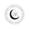 Mystic Cristal Logo Design. Stars, gem, crescent.