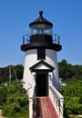 Mystic, CT: 1866 Brant Point Lighthouse Replica Royalty Free Stock Photo