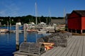 Mystic, CT: Lobster Traps on Pier Royalty Free Stock Photo